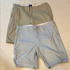 George Men's Flat Front Shorts - Khaki and Light Gray